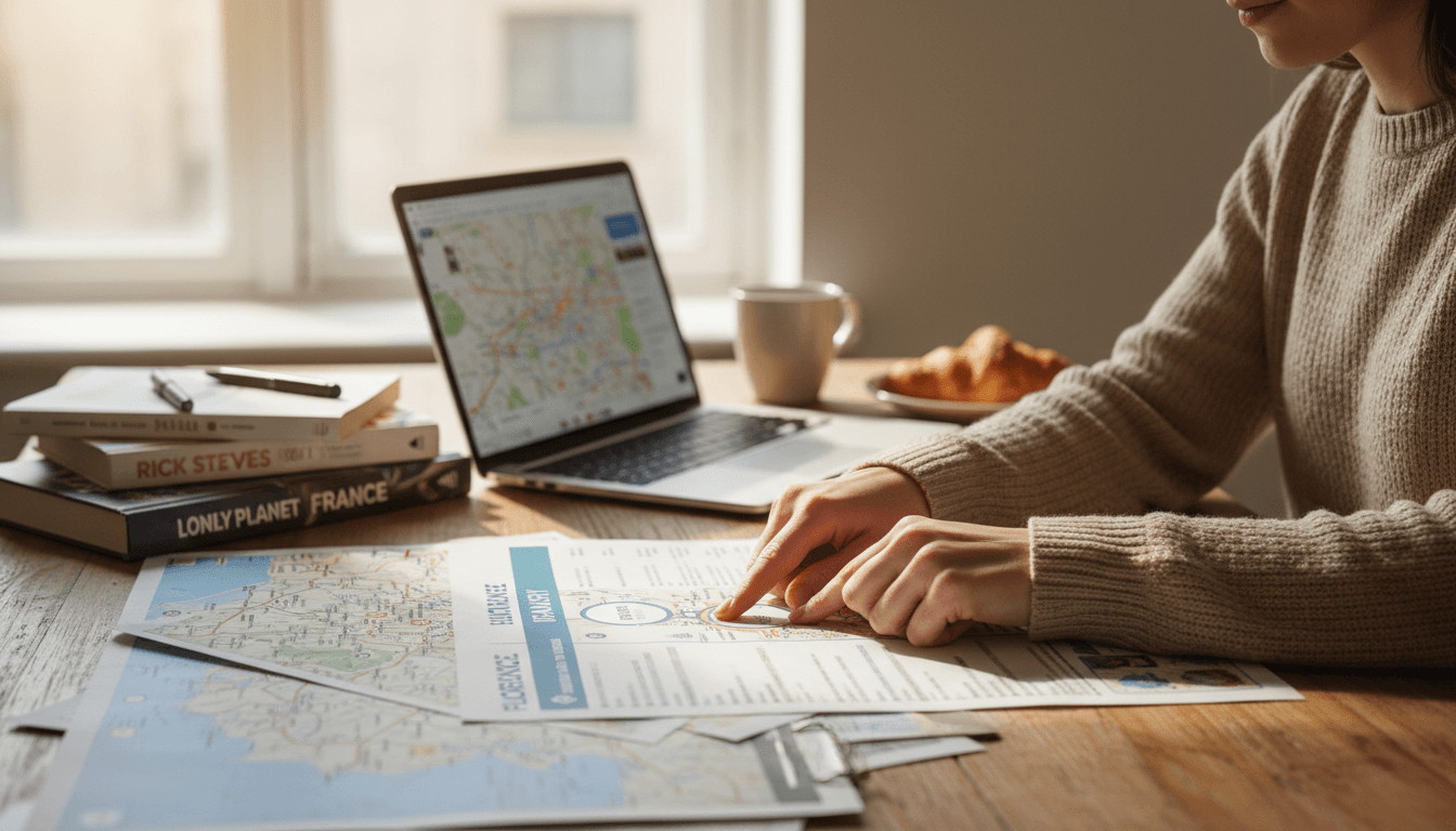 Travel consultant planning European itineraries